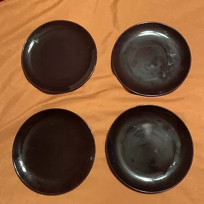 Set Of 4 IKEA Plum Eggplant Luncheon Salad Plates 8.25  M1 • $20