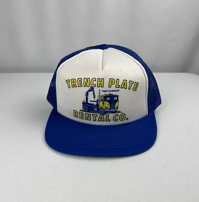 Vintage Trucker Snapback Hat Cap Trench Plate Rental Co Construction Truck • $8.39