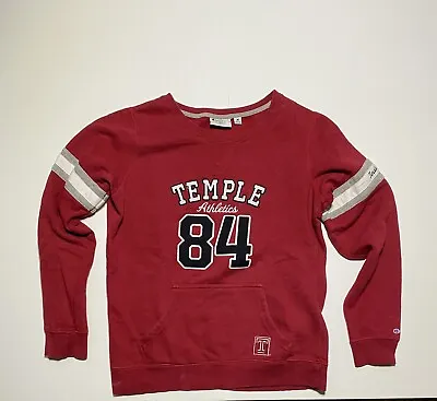 Vintage Champion Sweatshirt Size Medium Red Temple University Athletics • $23.09