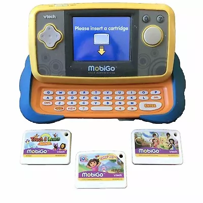 Vtech MobiGo Handheld System With 3 Games Works! Touch N Learn Twins’Day Explore • $29.81