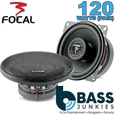 Focal Auditor 120 Watts 4  Car Coaxial Door Speakers + Grills (PAIR) 10cm 100mm • £54.99