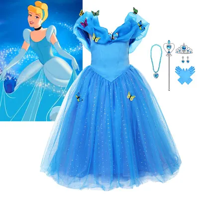 £5.82 • Buy Kids Girl Princess Cinderella Fancy Dress Up Cosplay Costume Party Birthday Gift