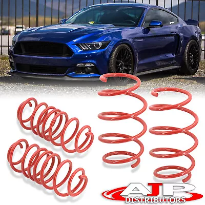 Red Suspension Lowering Sport Springs Set For 2015-2021 Ford Mustang S550 V6 V8 • $94.99