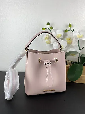 Michael Kors Suri Small Leather Powder Blush  Pink Bucket Crossbody Hand Bag • $95