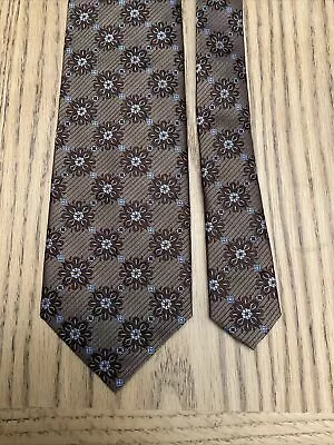 Paul Fredrick Sartoriale Floral Seven Fold Men Silk Necktie Italy Seven Fold • $25