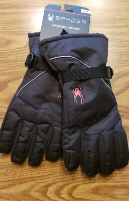 Spyder Insulated Water Resistant Snowboard Ski Gloves Black Men's Size Sm/Medium • $29.39