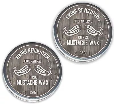 2Pack Beard & Mustache Wax For Men - Long Lasting Hold Helps Train Tame & Style • $14.01