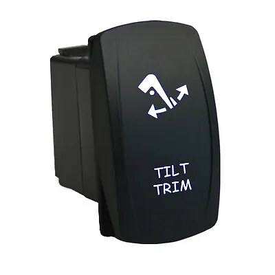 TILT TRIM 6M51WM Marine Rocker Switch 12V LED White MOMENTARY Marine Boat Wat... • $15.50