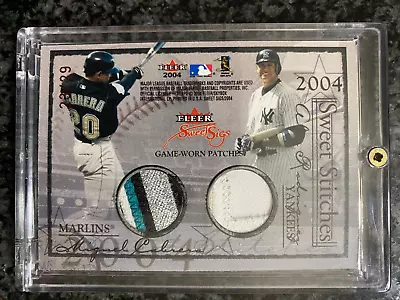 2004 Fleer Sweet Sigs Cabrera Soriano Rodriguez Sweet Stitches Quad Patch #/29 • $249.99