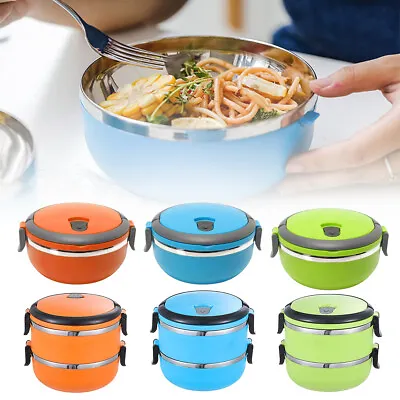 $13.99 • Buy Hot Food Flask Stainless Steel Lunch Box Thermos Vacuum Insulated Trave Portable