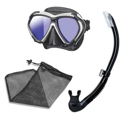 Tusa M-2001S Paragon Mask Platina II Semi-Dry Snorkel DiveCatalog Mesh Bag • $274