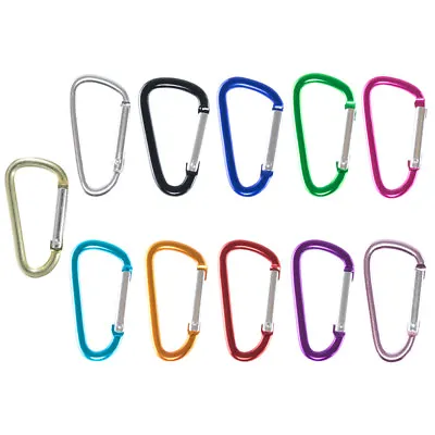 40mm Durable Aluminum Mini Carabiner Clip Clasp Hook Keychain Spring Load • $9.99
