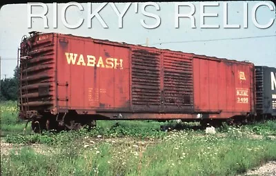 Duplicate Slide WAB/NJI&I #3495 Boxcar Wabash Bement IL 1985 New J. Indiana Ill. • $5.99