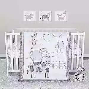  Cottage Farm 4-Piece Baby Nursery Crib Bedding Set Includes Quilt Fitted  • $91.81