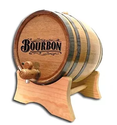 American Oak Bourbon Aging Barrel (1 Gallon) With Stand Bung And 5 Liter • $135.81