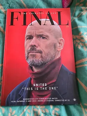 The Emirates FA Cup Final Programme Man City V Man U 3rd June 2023 • £14.99