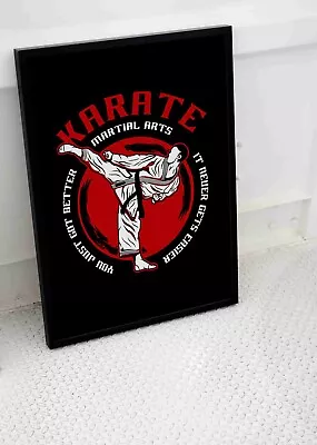 Karate Martial Arts Poster Print Fight Club Wall Art A3 A4 Size • £8.95