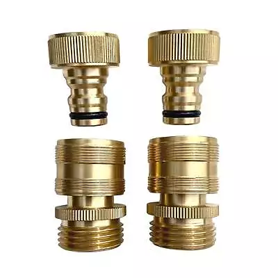 Quick Connector Garden Hose Fittings - 3/4  Snap-On Water Hose Adapter • $13.97