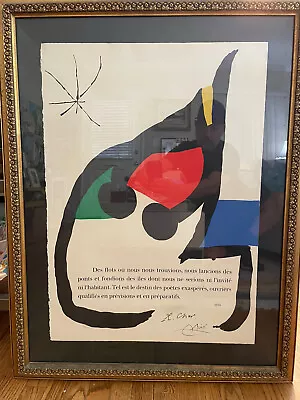 Miro Lithograph Signed Numbered Framed  30 X 39 • $800