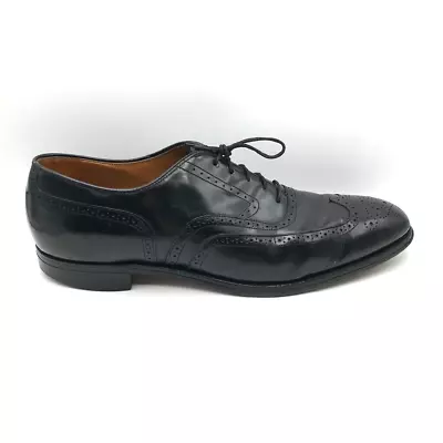 Vintage USA Made Limited Edition Johnston & Murphy Mens Black Leather Wingtip 11 • $10