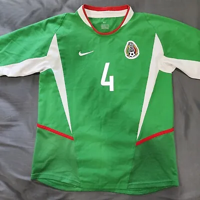 2003 Nike Mexico Home Soccer Jersey Rafael Marquez Kids Large Green Concacaf • $115