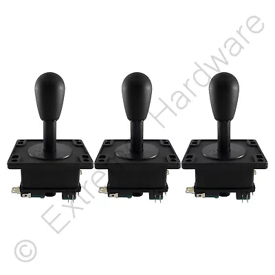 £26.99 • Buy 3 X Happ Style American Bat Top Arcade Joystick 4/8 Way (Black) JAMMA MAME Pi