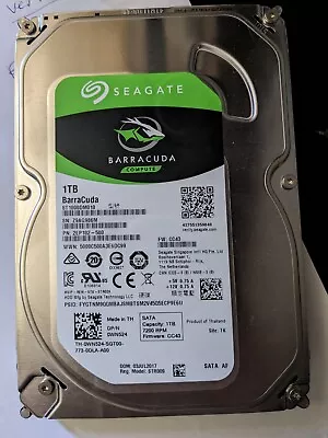 Seagate BarraCuda 1TBInternal8.89 Cm (3.5 ) (ST1000DM010) Desktop HDD • £1.99