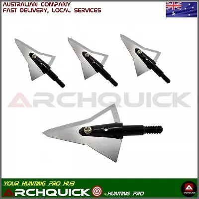 3/6x Archery Hunting Broadheads - 2 Blade 125grain Compound Bow Recurve Bow • $33.95