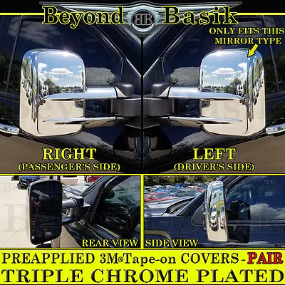 1999-2015 CHEVY SILVERADO 2500/3500 TOWING FULL Chrome Mirror Covers Overlay NSL • $40.75
