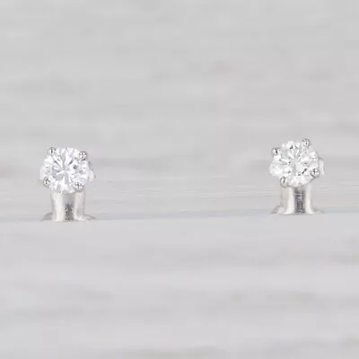 0.69ctw Round Diamond Stud Earrings 14k White Gold Pierced • $1634.99