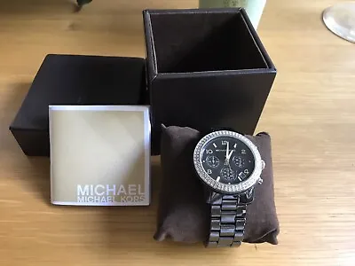 Michael Kors Black Ceramic Chronograph Unisex Watch MK5190 • £114.99