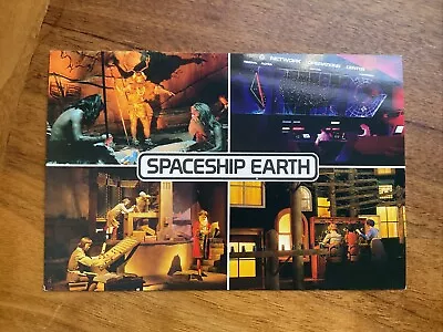 Disney World Epcot Center Spaceship Earth Vintage 1983 Multiview Chrome Postcard • $1.99