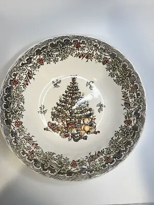 Queen's Seasons Greetings Christmas Tree And Present Queen Myott Factory 6” Bowl • $6