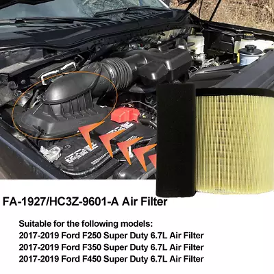 FA-1927 Air Filter For Ford 2017-2019 F250 F350 F450 F550 Super Duty 6.7L V8 • $31.02