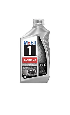 Mobil 1 Racing 4T Full Syn Motorcycle Oil 10W-40 1 Qt Case Of 6 • $72