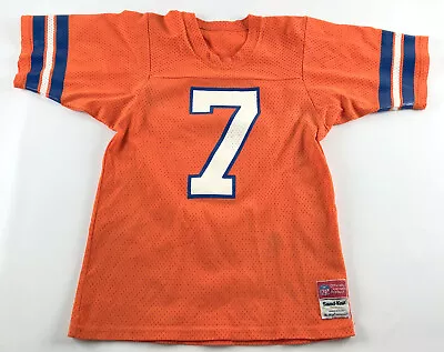 John Elway #7 Denver Broncos Jersey Sand-Knit MacGregor Orange Size S Vintage • $39.99