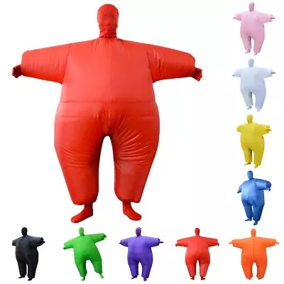 Colorful Adult Inflatable Fat Suit Costume For Halloween Fun • £25.79