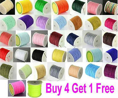 0.5mm / 0.8mm Nylon Cord String Thread For Shamballa Macrame Beading - UK Seller • £1.19