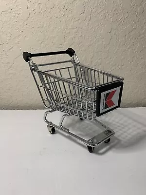 Mini Toy Grocery Shopping Cart Silver Metal 5” Long 5.5” Tall • $15