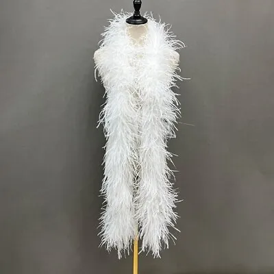 £69.35 • Buy 200cm Feather Boa 6 Ply Fluffy Ostrich Feather Trim Wedding Decoration Stripes