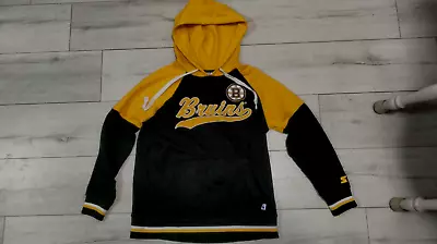 Starter Boston Bruins NHL Hockey Jacket Hoodie Youth Medium Sewn Logo • $22.88