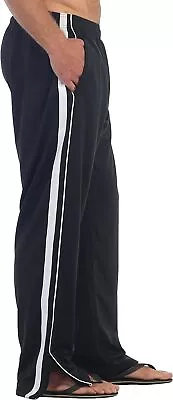 Gioberti Mens Track Running Sport Athletic Pants Elastic Waist Zip Bottom • $57.98