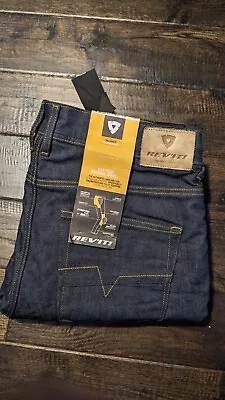 Rev’it Lombard 2 Motorcycle Jeans Size 34x36 Dark Blue • $120