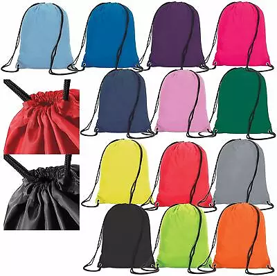 Multi-Buy Premium Drawstring Bag Sports Gym Sack Swim School PE Kit Shoe Bags • £1.99