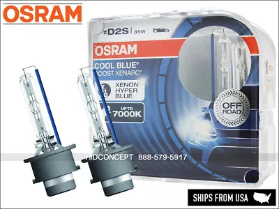 $136.99 • Buy D2S OSRAM Xenarc 7000K Cool Blue Boost Xenon HID Headlight Bulbs 35W 66240CBB 2x