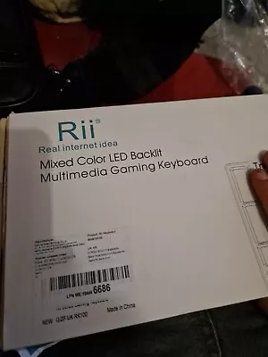 Mixed Color LED Backlit Multimedia Gaming Keyboard Rii • £10