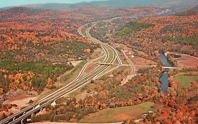 Postcard NY Scenic Adirondack Highway Route 87 Aerial View Vintage PC J2983 • $3
