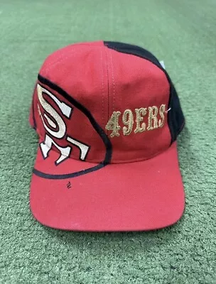 Vintage 90s Eastport San Francisco 49ers Big Logo Wool NFL Snapback OSFA ~READ • $51