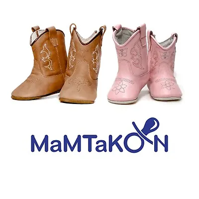 $41.99 • Buy Original MAMTAKON Real Leather Cowboy Boots For Baby Infant Toddler Boys Girls