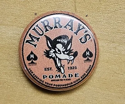 1 Inch Murray's Pomade Button Pin Pinback Vintage Lone Wolf  • $1.88